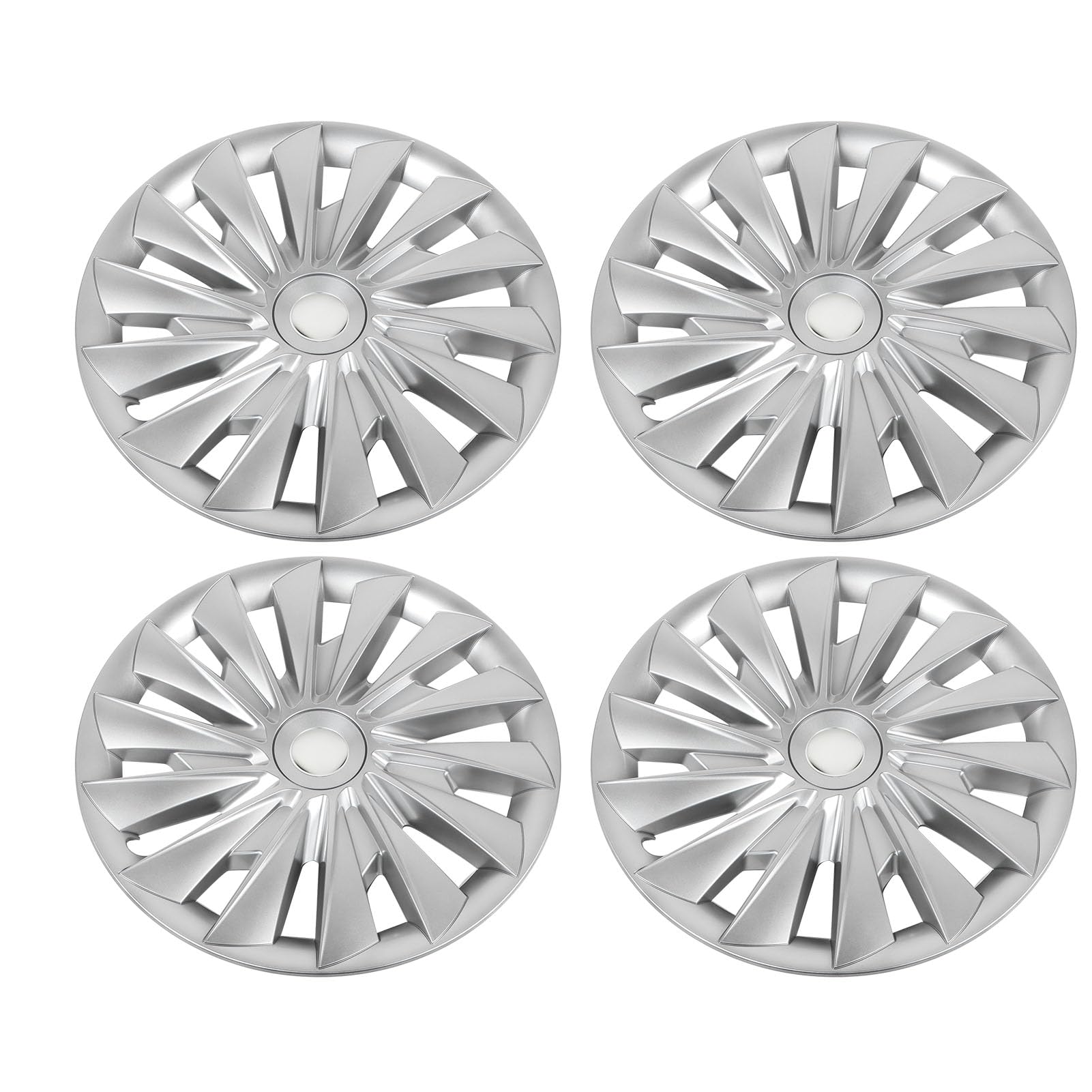 Rad Hub Cap Set von 4 für Modell 3 18in Randschutz 2023+ (Helles Silber) von Yctze