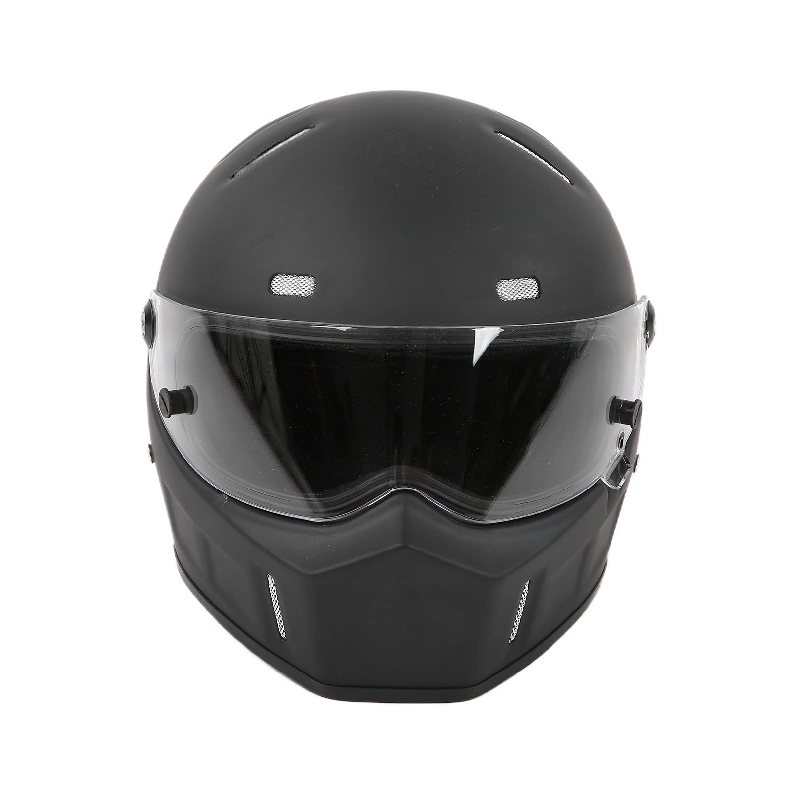 Robuster Integralhelm, Schwarzer Motorradhelm mit Doppelten Sonnenblenden Vorne, Fiberglas-Helm für ATV-Motocross-Fahrräder. Exquisite Verarbeitung, Modisches Design, Hergestellt von Yctze