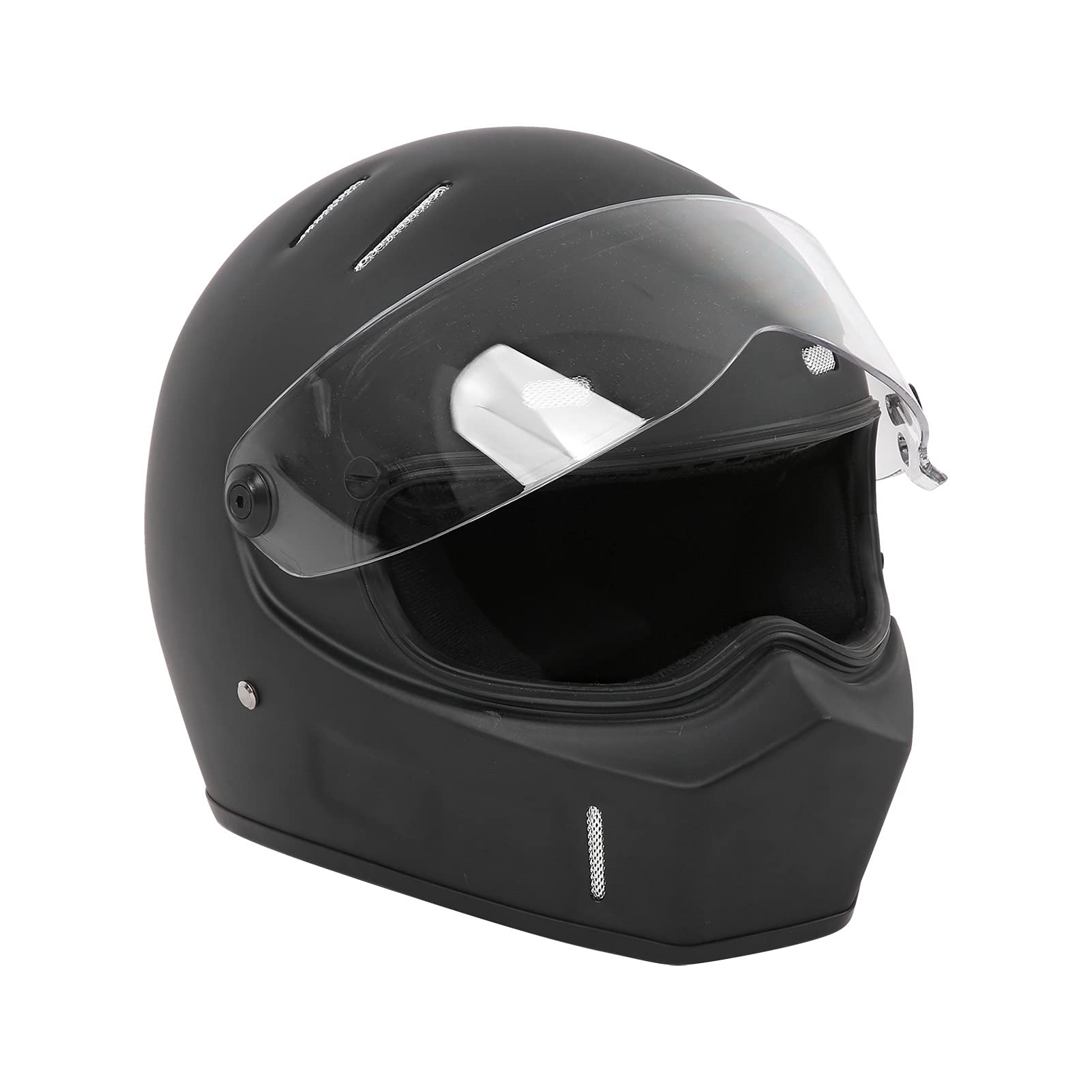 Robuster Integralhelm, Schwarzer Motorradhelm mit Doppelten Sonnenblenden Vorne, Fiberglas-Helm für ATV-Motocross-Fahrräder. Exquisite Verarbeitung, Modisches Design, Hergestellt von Yctze