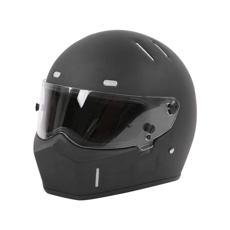 Robuster Integralhelm, Schwarzer Motorradhelm mit Doppelten Sonnenblenden Vorne, Fiberglas-Helm für ATV-Motocross-Fahrräder. Exquisite Verarbeitung, Modisches Design, Hergestellt von Yctze