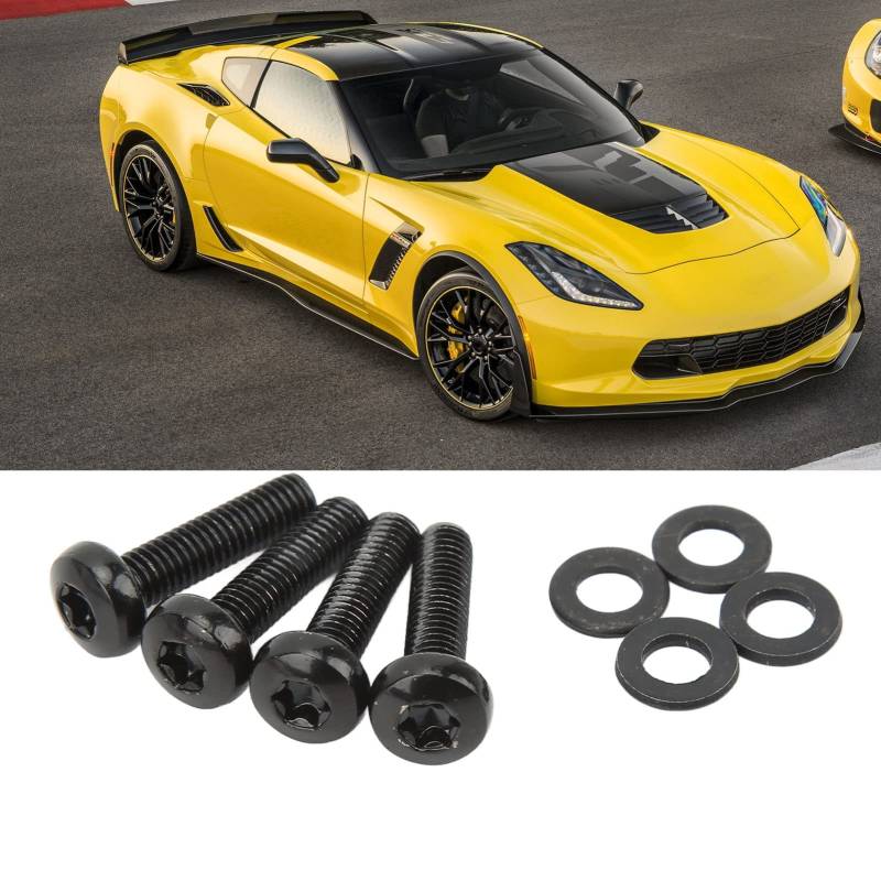 Spoiler Wickerbill Center, Yctze Spoiler Wickerbill Center Bolts Set 23155297 Ersatz für Corvette C7 Z06 GS 2014 und Höher von Yctze