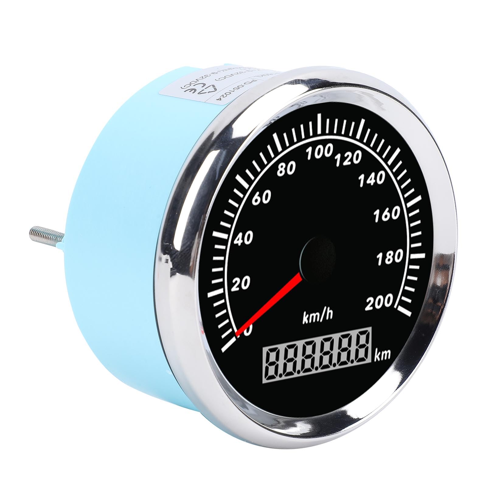 Wasserdichter Tachometer, 85 Mm Bootstachometer 200 Km mit 7-Farben-Hintergrundbeleuchtung für Yacht, Wohnmobil, LKW, Motorrad, Edelstahl-Lünette, Beschlagfreies Glas, IP67, von Yctze