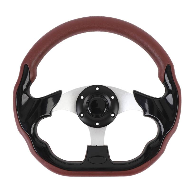 Wein Red 13in PU Sporty Look Race Lenkrad mit Verbessertem Griff für 6 -Loch -Hub -Adapter von Yctze