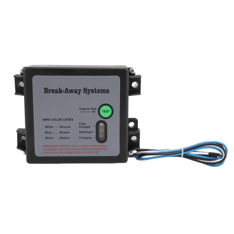 Yctze 12-V-Anhänger-Breakaway-Kit, Universelle LED-Anzeige, Elektrisches Anhängerbrems-Break-Away-System mit Rotem Federschalter von Yctze