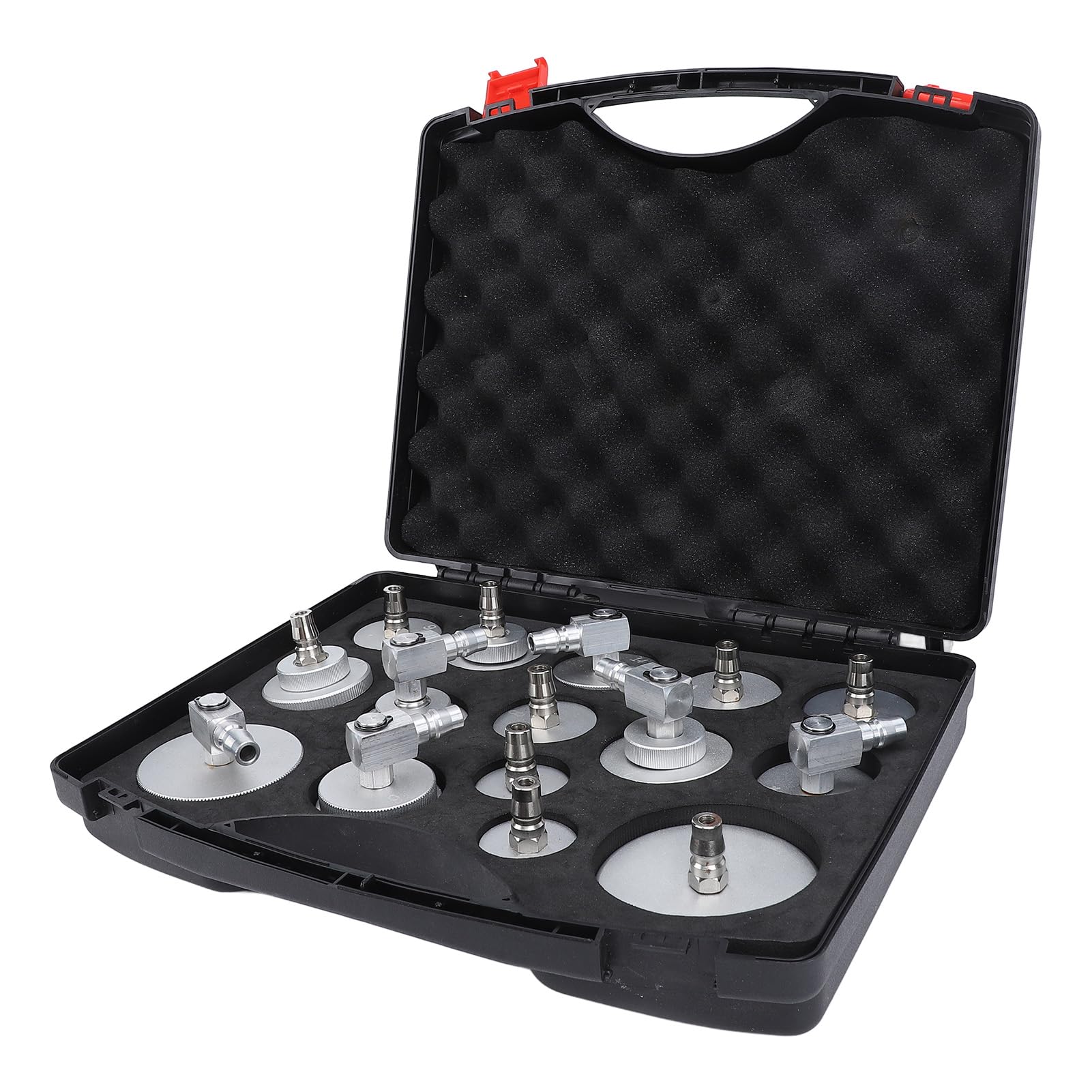 Yctze 15-teiliges Bremsentlüftungs-Adapter-Set, Hauptzylinder-Entlüftungs-Set, Aluminium-Druck-Bremsen-Entlüftungs-Set, Bremsflüssigkeits-Entlüftungs-Adapter-Set für die Meisten von Yctze