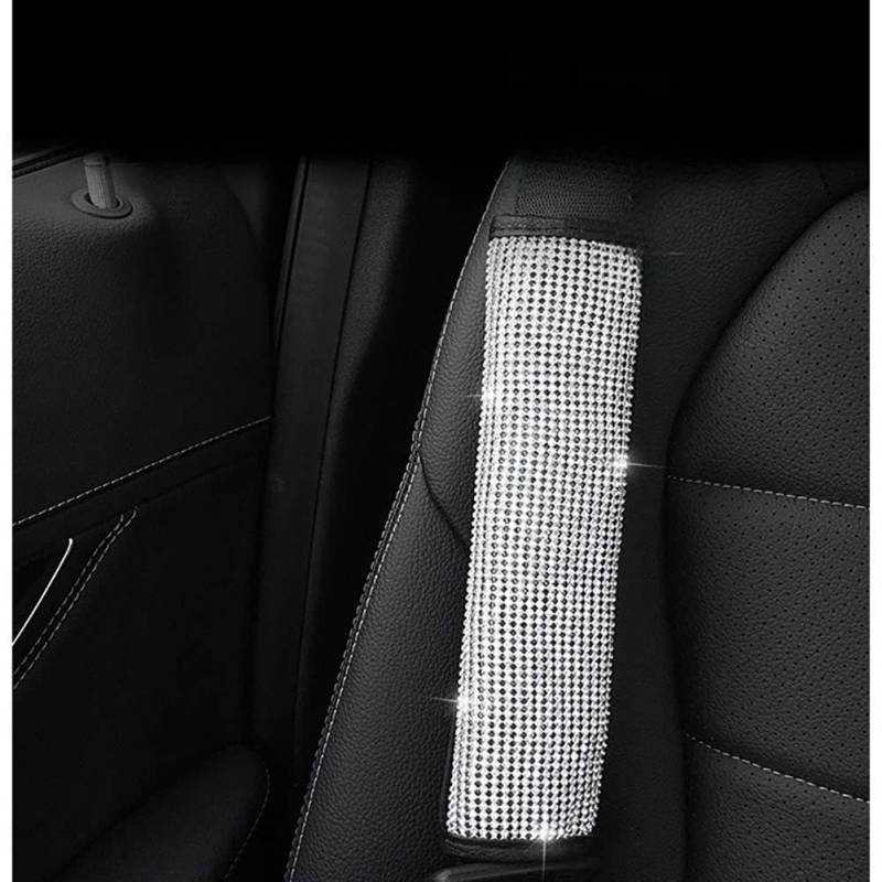 Yctze 1PC Universal Bling Crystal Car Premium Safe Belt Cover Schulterpolsterung aus Strass-Dekoration Einfache Installation Angenehmes Touch-Feeling Schwarz Artikeltyp: Sicherhei von Yctze