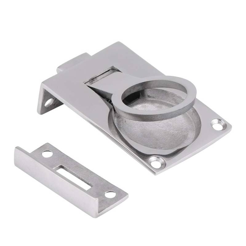 Pull Lock Edelstahl - 2pcs Boat Hatch Griff, 57 * 40mm 316 Edelstahl Ring Griff Flush Hatch Locker Cabinet Pull Lift mit Klemmschlitz Ersatz für Boat Marine von Yctze