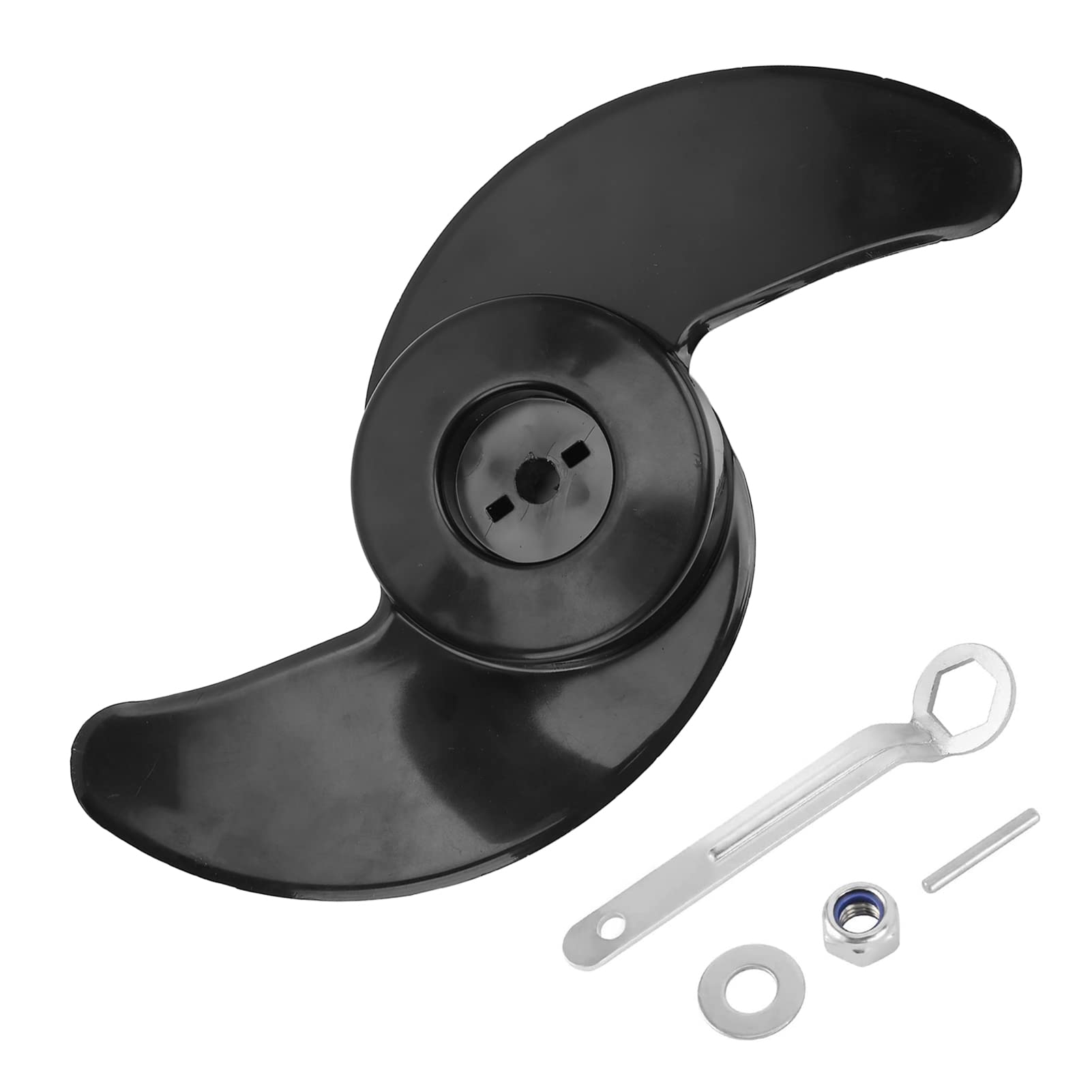 Yctze Außenbordpropeller Kunststoff 2 Blatt Propeller Kit Elektrische Trolling-Motorteile für 50 Lb 60 Lb 68 Lb 88 Lb Außenbordmotoren 12 V 24 V Außenborder Zubehör von Yctze