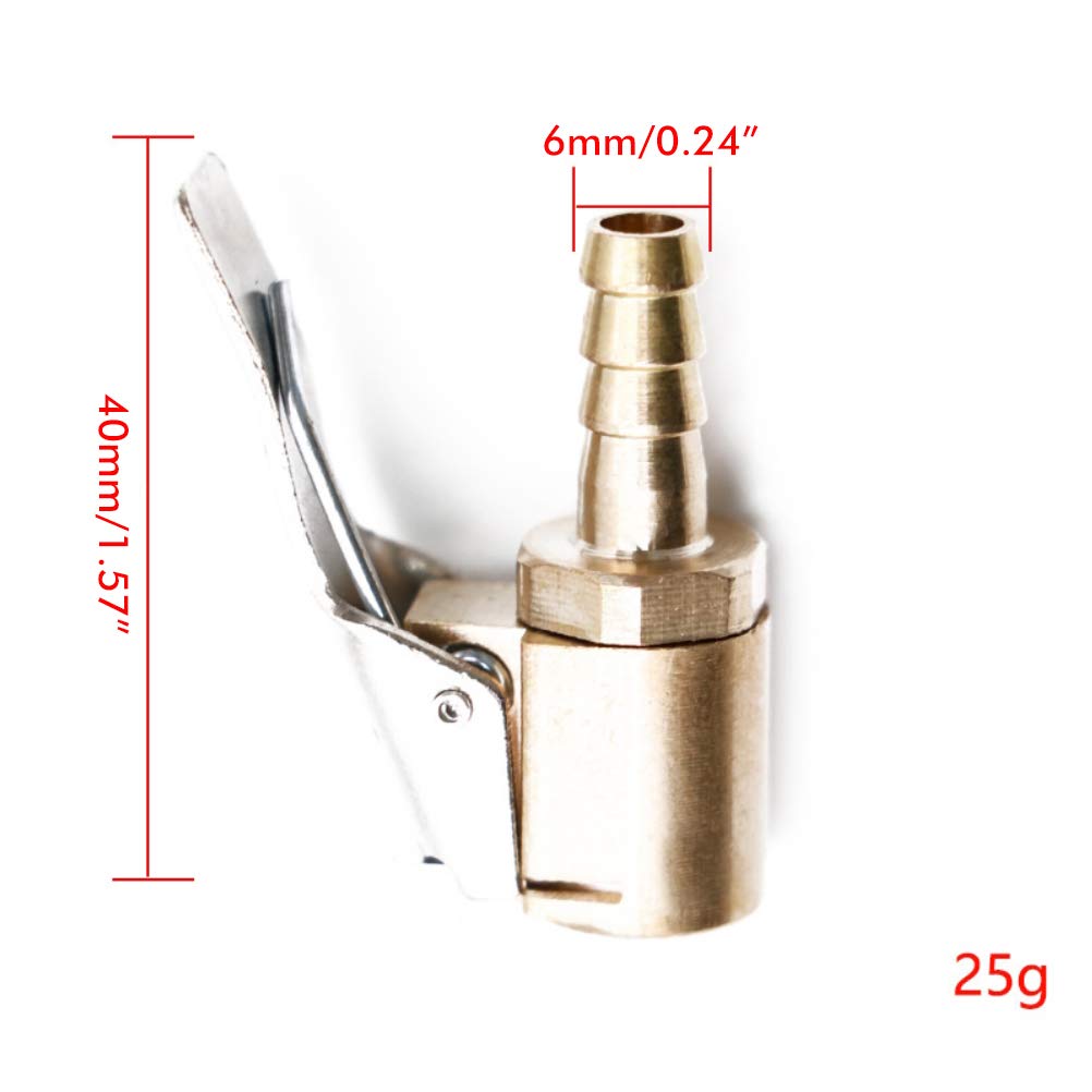 Yctze Auto-Luftpumpen-Gewindedüsenadapter, Kupfer-Reifenfüllfutter mit Hochwertigen Materialien und Schnellem Anschluss für Autos, Motorräder, LKWs. Einfaches Aufpumpfutter für Genaue von Yctze