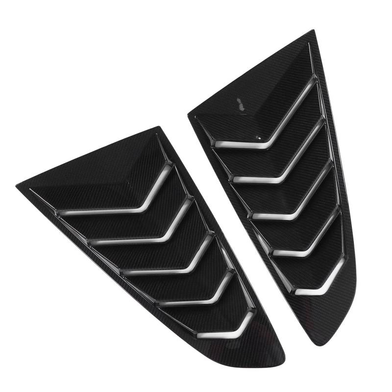 Yctze Automodifizierte Kohlefaser-Fensterläden auf der Rückseite aus Glas, Geeignet für das Originalmodell 2015–2021. Side Win Louver2pcs Rear Side Win Louver Carbon Fiber Wind e von Yctze