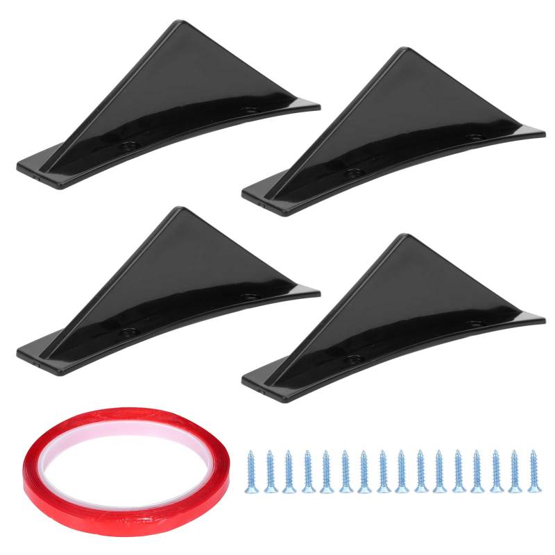 Yctze Auto Spoiler Heckspoiler, 4-TLG. Universal Auto Heck Bumper Spoiler Splitter Diffusor Kit mit Schrauben, Hecklippe Spoiler, Hecksplitter Lippe, Autozubeh?r von Yctze