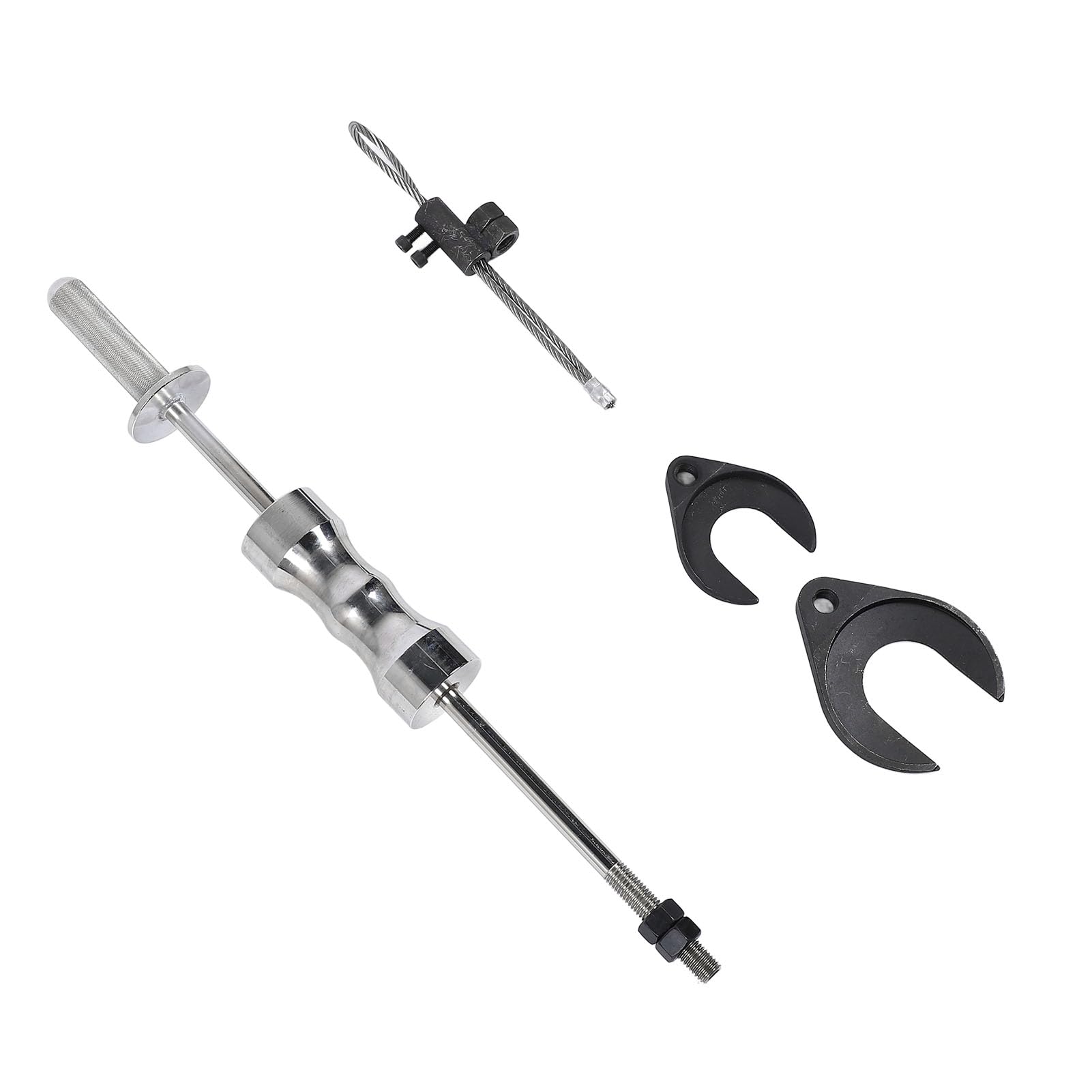 Yctze CV-Gelenk-Abzieher-Set mit 4,5 Kg Schwerem Gleithammer, Robuste 63-mm-48-mm-Adapter, Effizient für die Meisten Auto-Autoreparaturwerkzeuge von Yctze