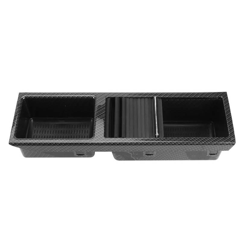 Yctze Center Console Tray Kohlefaserkorn Aufbewahrungsschublade ABS Armlehne Sekundäraufbewahrungsbox 51167038323 Passend für 3er E46 für e46 ablage Fach der Mittelkonsole 51167038323 7038323 Aufbewah von Yctze