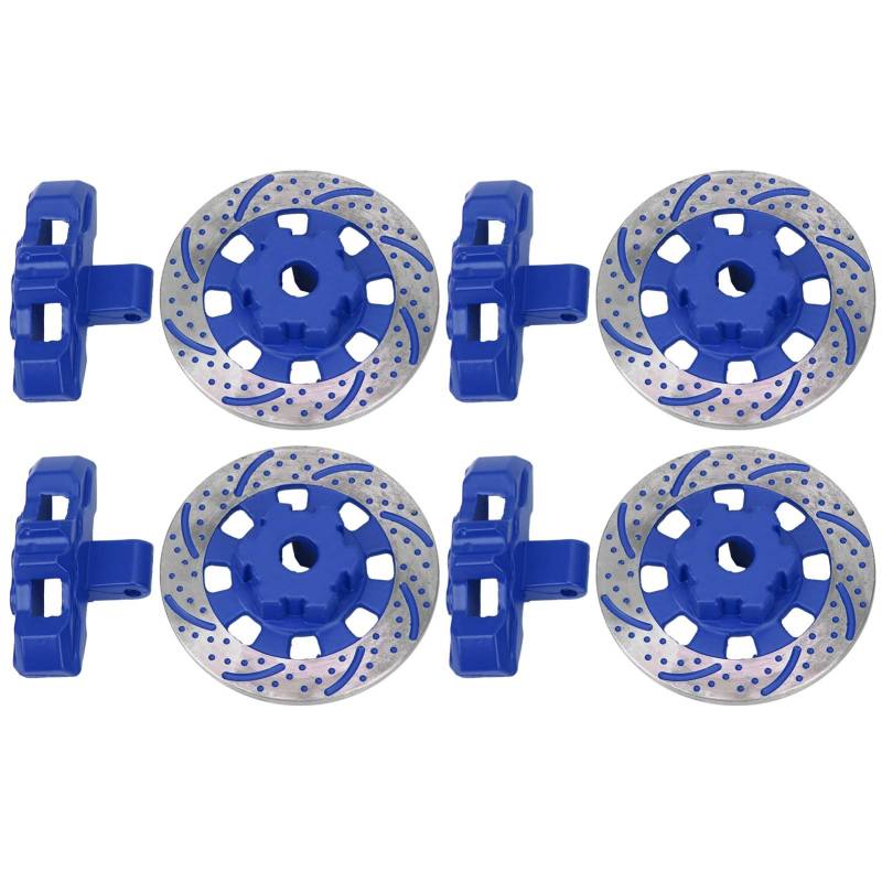 Yctze Red Hex Wheel Hub Bremsscheiben-Bremsscheiben-Disc-RC-Zubehör für UDR 1/7 RC-Auto-Upgrade Ihr RC-Auto mit Hochleistungs-Bremssattelscheiben (Blue) von Yctze