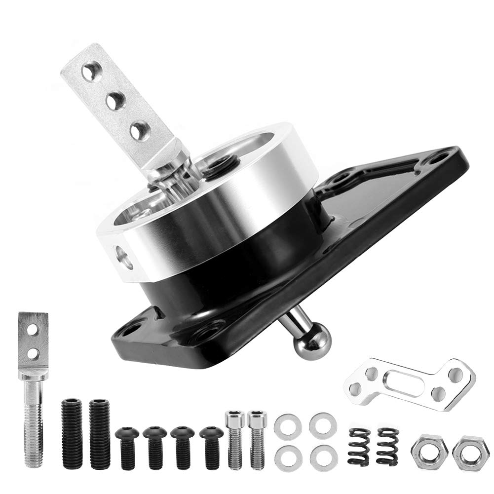 Yctze Short Shifter, CNC Aluminiumlegierung Auto Short Throw Schalthebel Ersatz für Mustang T5(Silber) von Yctze