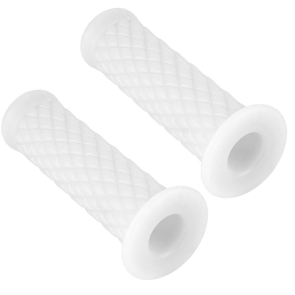 Yctze TPU-Motorrad-Lenkergriffe, Komfortables und Sicheres Fahren, Dekorative Griffgriffe mit Einfacher Installation, Passend für 22-mm-Griffe für (White) von Yctze