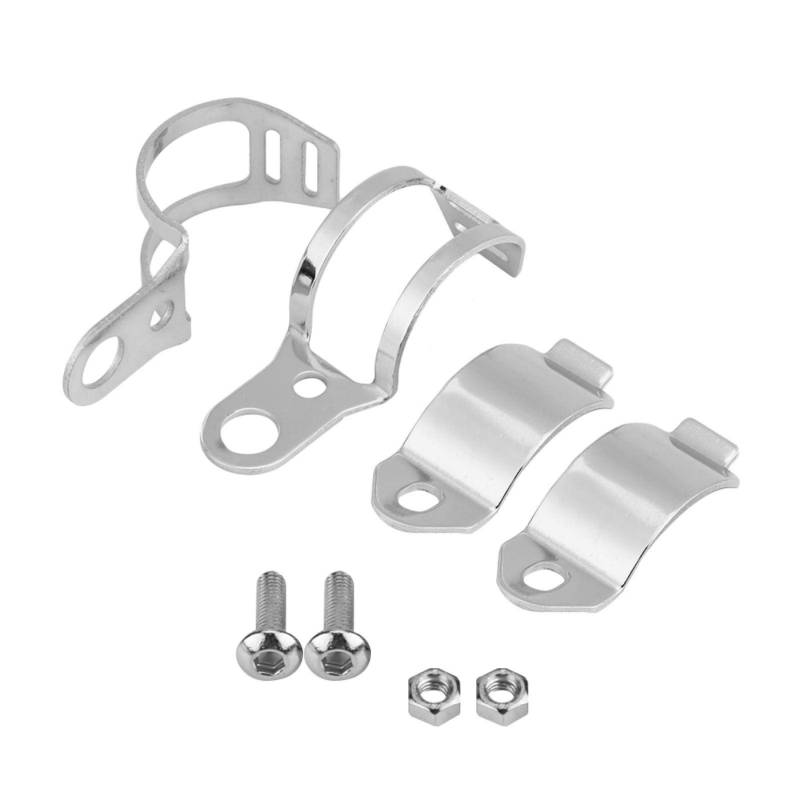 Yctze erhalter Motorrad Vorne - erhalter Chrom Motorrad 2Pcs Motorrad er terung Fit Für 30-45Mm Gabel Scooter (Silber) von Yctze