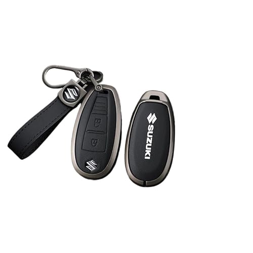 Autoschlüssel-Halter für Suzuki Ertiga 2012-2015, Autoschlüssel Hülle Autoschlüsselanhänger-Etui Leder Schlüsselanhänger Fall Abdeckung Autoschlüssel-Zubehör,A von YdSoo