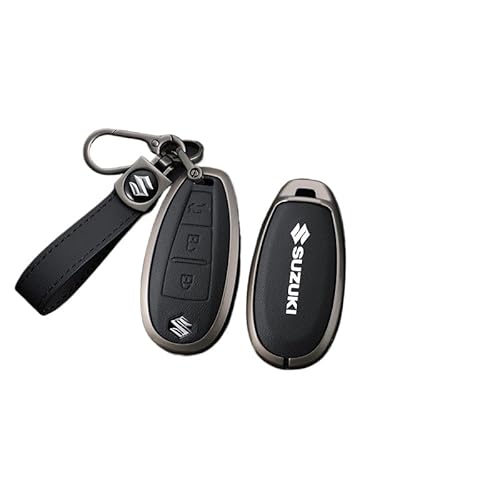 Autoschlüssel-Halter für Suzuki SX4 S-Cross 2006-2014, Autoschlüssel Hülle Autoschlüsselanhänger-Etui Leder Schlüsselanhänger Fall Abdeckung Autoschlüssel-Zubehör,B von YdSoo