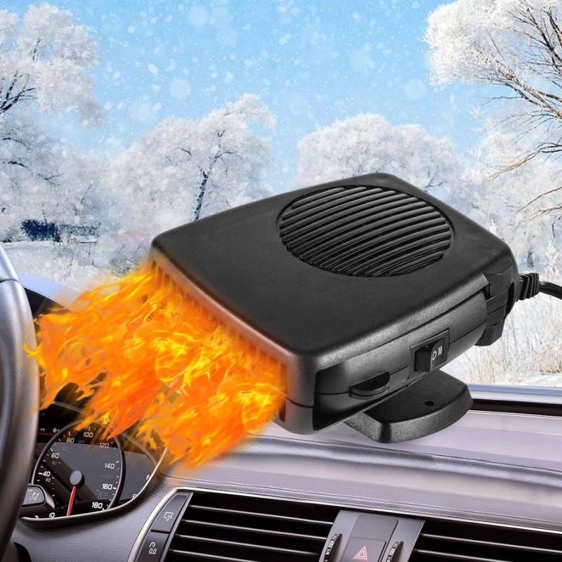 12V Tragbare Autoheizung,Auto Heizlüfter,120W Auto Heizung Entfroster,Auto Windschutzscheibe Defroster,360° Drehbar Auto Windschutzscheibe Demister Stecker Zigarettenanzünde,Tragbare Auto Heizung von YeahBoom