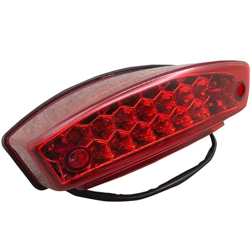 12 V Motorrad-Rücklicht, universelles Motorradzubehör, LED-Hinterradbrems-Stoppanzeige, rote Linse, Lampe für Ducati Monster M400 M750 M900 M1000 620 695 800 S2R S4R von Yecnecty