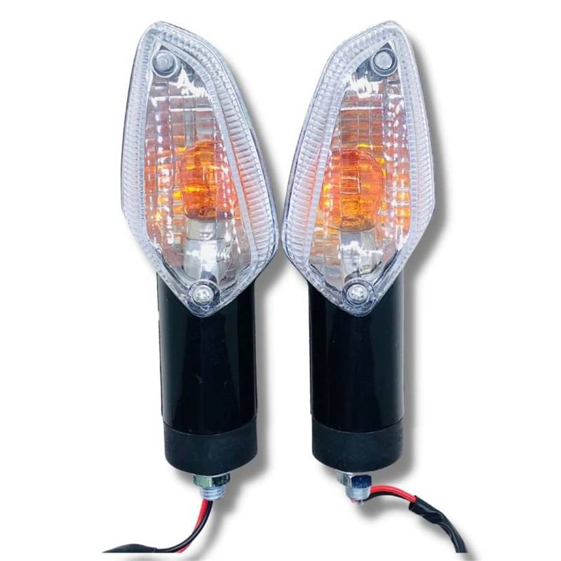 Weiße Linse Motorrad Blinker Licht Motorrad Vorne Hinten Anzeige Lampe Für Honda CBR 250R 300R CB300F CBF125 CBF 150 Stunner von Yecnecty