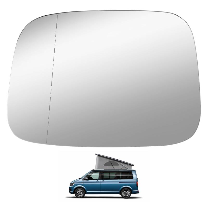 YedZen Spiegelglas Ersatz für VW T5 Caddy, Heizbar Links Fahrerseite Außenspiegel für VW Transporter T5 2003-2009 & Caddy 2004-2015, 7H0857521 7H0857522 von YedZen