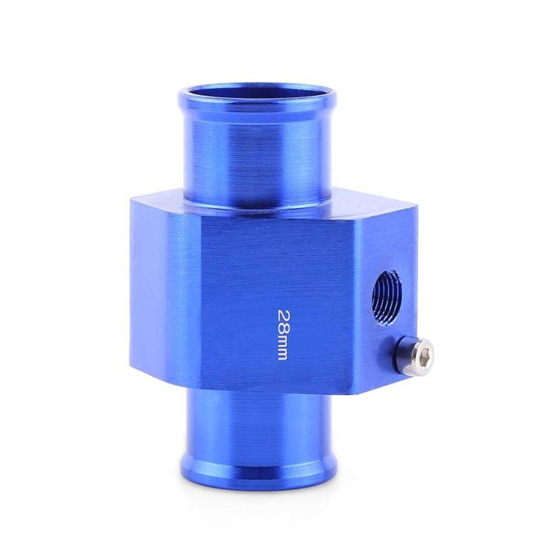 Universal-Wassertemperatursensor-Adapter Auto-Aluminium-Wassertemperatur-Verbindungsrohrschlauch-Temperatursensor-Adapter Blau(28MM) von Yeepin