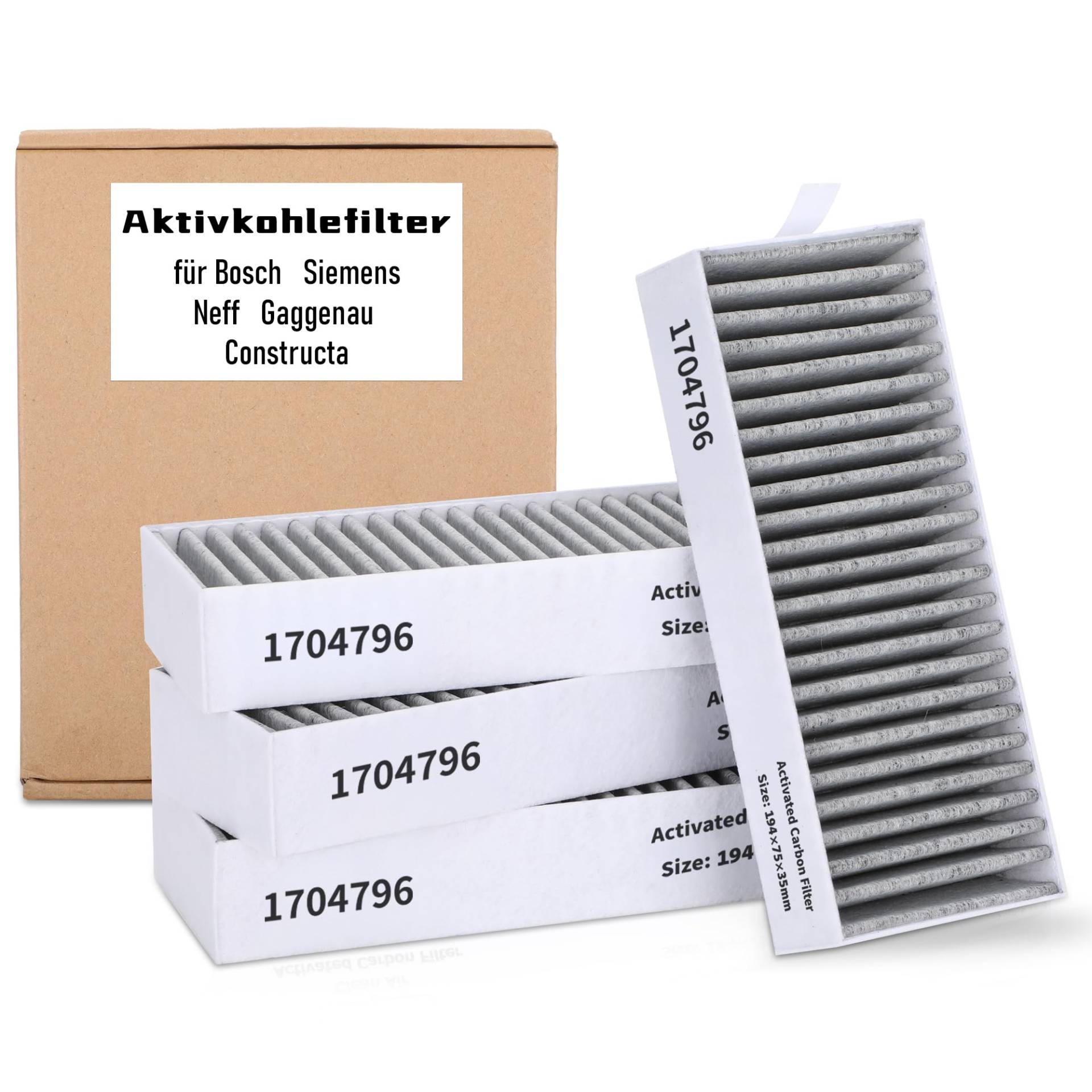 4 Stück Aktivkohlefilter Für Bosch HEZ9VRUD0 17004811 Siemens 17004796 HZ9VRCR0 filter dunstabzugshaube Umluftersatzfilter Für Neff 17004806 Z821VR0 Gaggenau CA282111 Constructa CZ9VRCR0 von Yelid