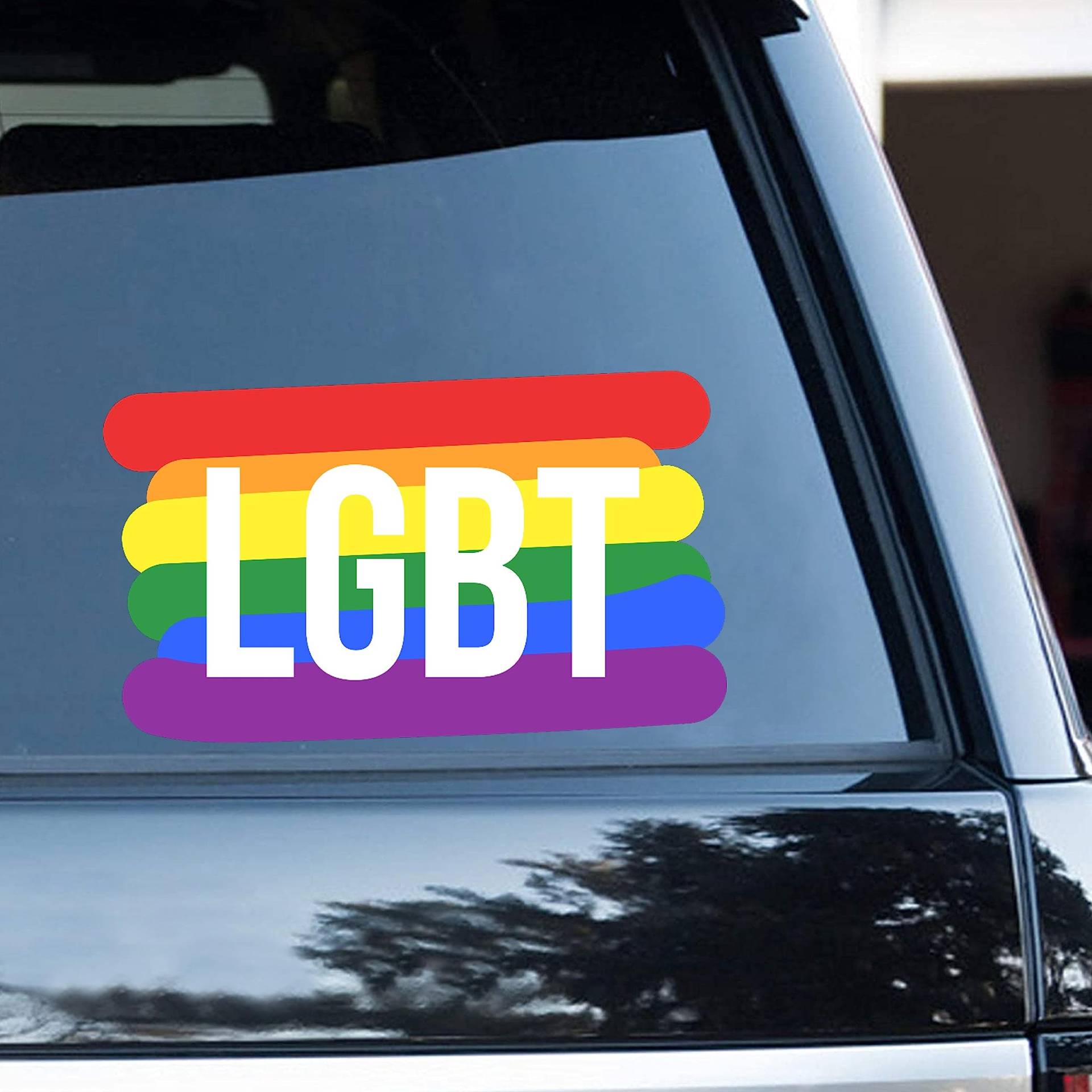 Yelolyio LGBT Regenbogen-Aufkleber, 27,9 cm (11 Zoll), LGBT-Gleichheit, Lesbisches Auto-Aufkleber, für Autos, LKW, Laptop, Fenster, Wände, Holz oder Glas, 2 Stück von Yelolyio