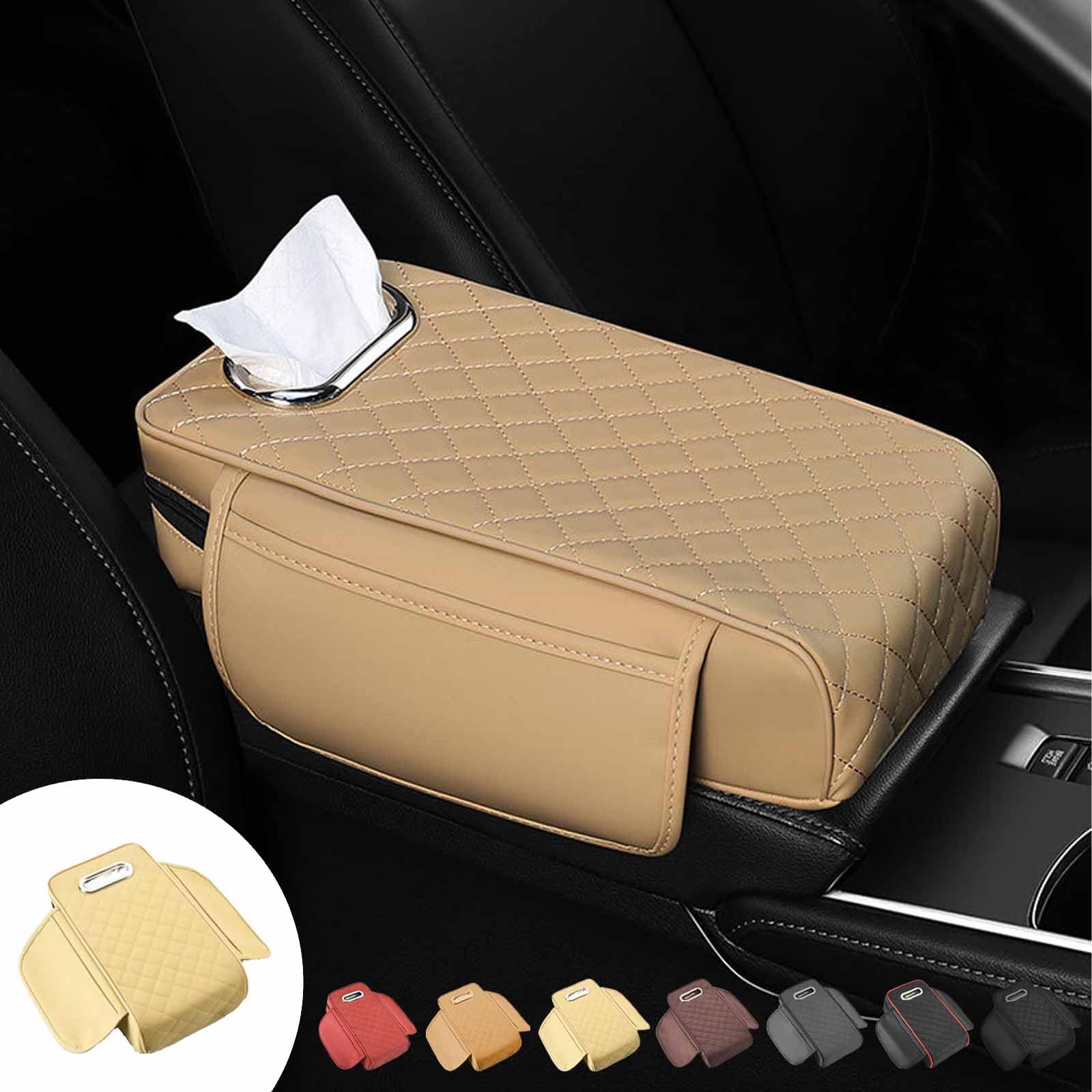 Memory Foam Car Armrest Cushion, Car Armrest Cushion, Memory Foam Arm Rest for Car, Memory Foam Armrest Pads for Car, Car Center Console Cushion Pad (Beige) von Yeluptu