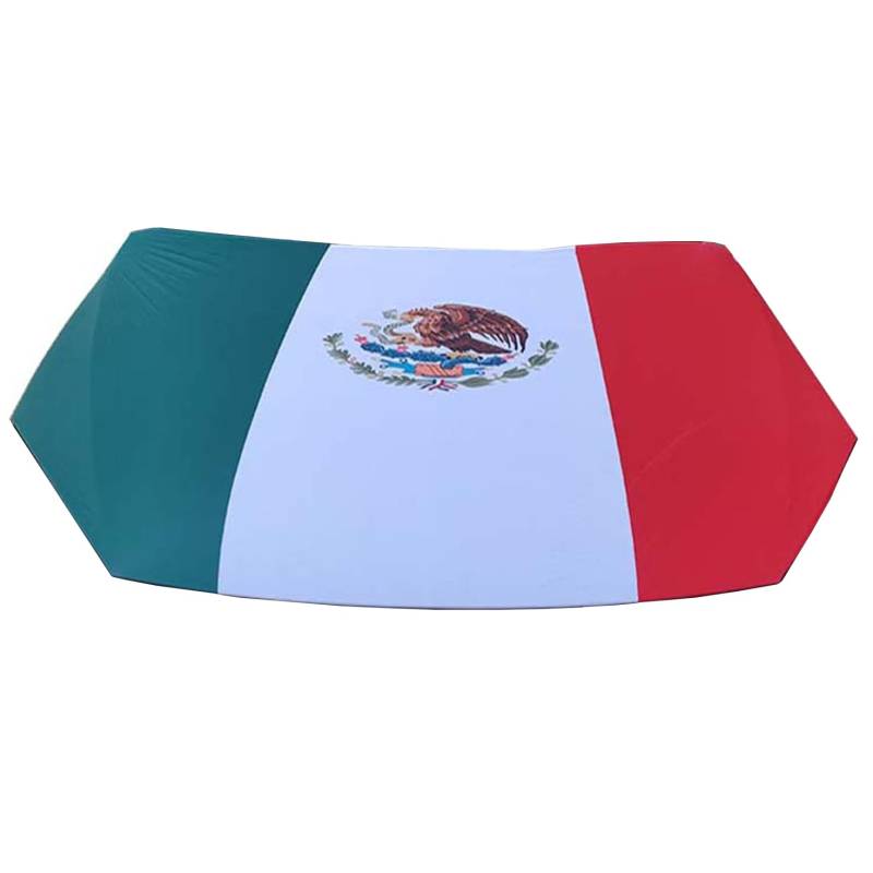 Mexiko -Autoflagge 61 x 51 Sublimation Print Mexiko Flaggen Auto Motorhaube Waschbare mexikanische Flagge Stoff Autokuzenhaube, Kapuzeabdeckungen für Autos von Yeory