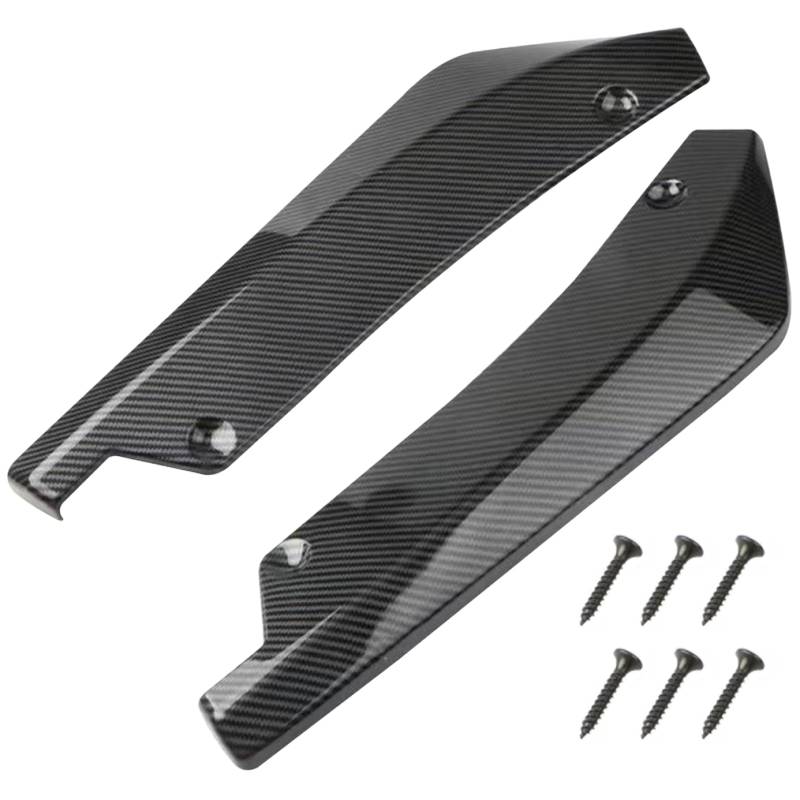 Spoiler für Autos Sporty Carbon Faserbeschichtung Kunststoff Heck Stoßfänger Diffusor einfache Installation Schutzspoiler für Limousine, Universal Spoiler von Yeory