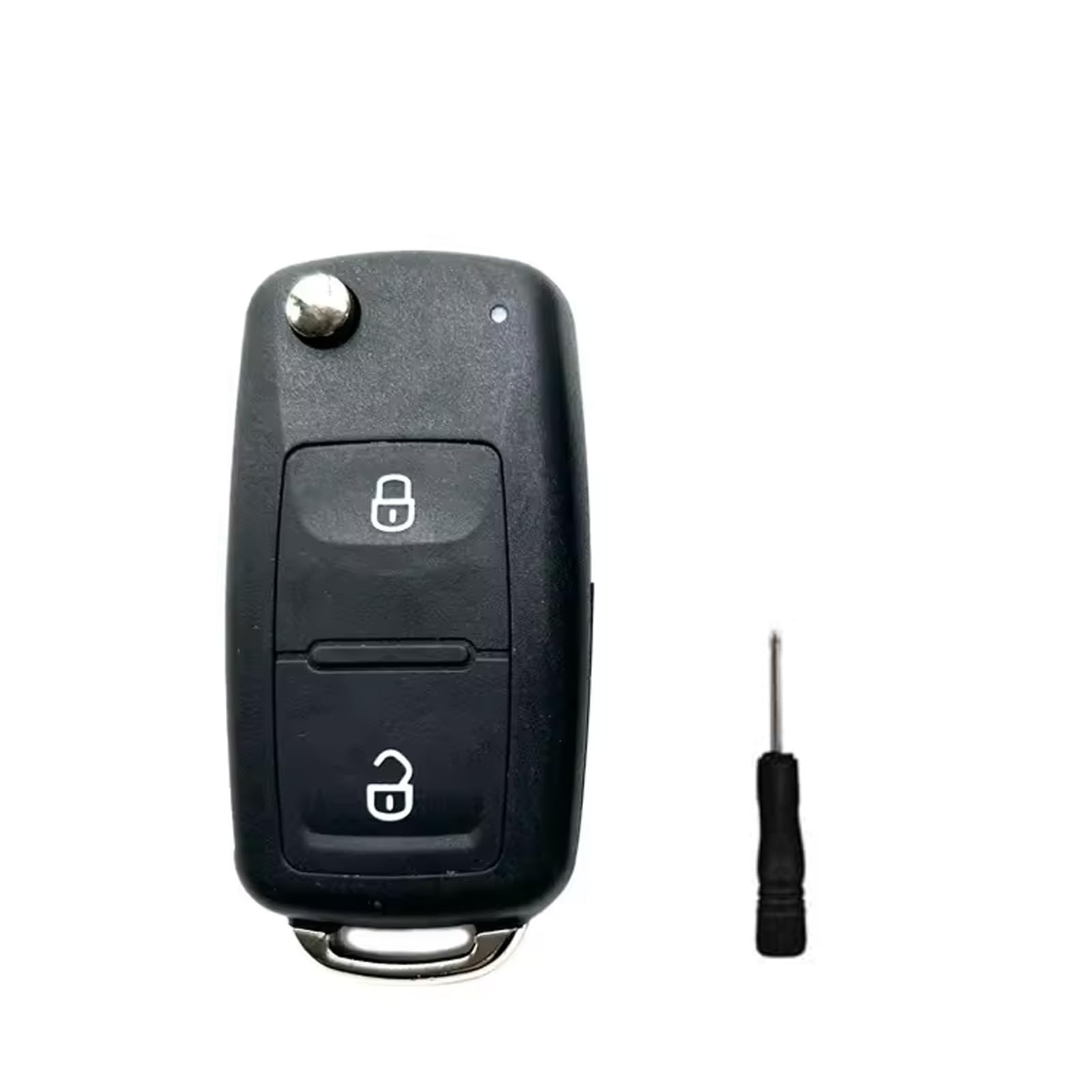 2 Tasten Remote Flip Folding Autoschlüsselschale für VW Volkswagen MK4 Bora Golf 4 5 6 Passat Polo Touran, Schlüssel Gehäuse Fernbedienung kompatibel von Yerozhui