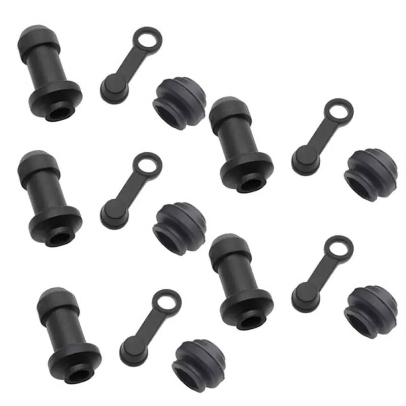 10/5/2 Sets Motorrad Roller Bremse Oberen Unteren Pumpe Bremssattel Stoßdämpfer Hülse Staub Abdeckungen Disc Wasserdichte Gummi Kappen Zubehör(5 sets type2) von YhfAbd