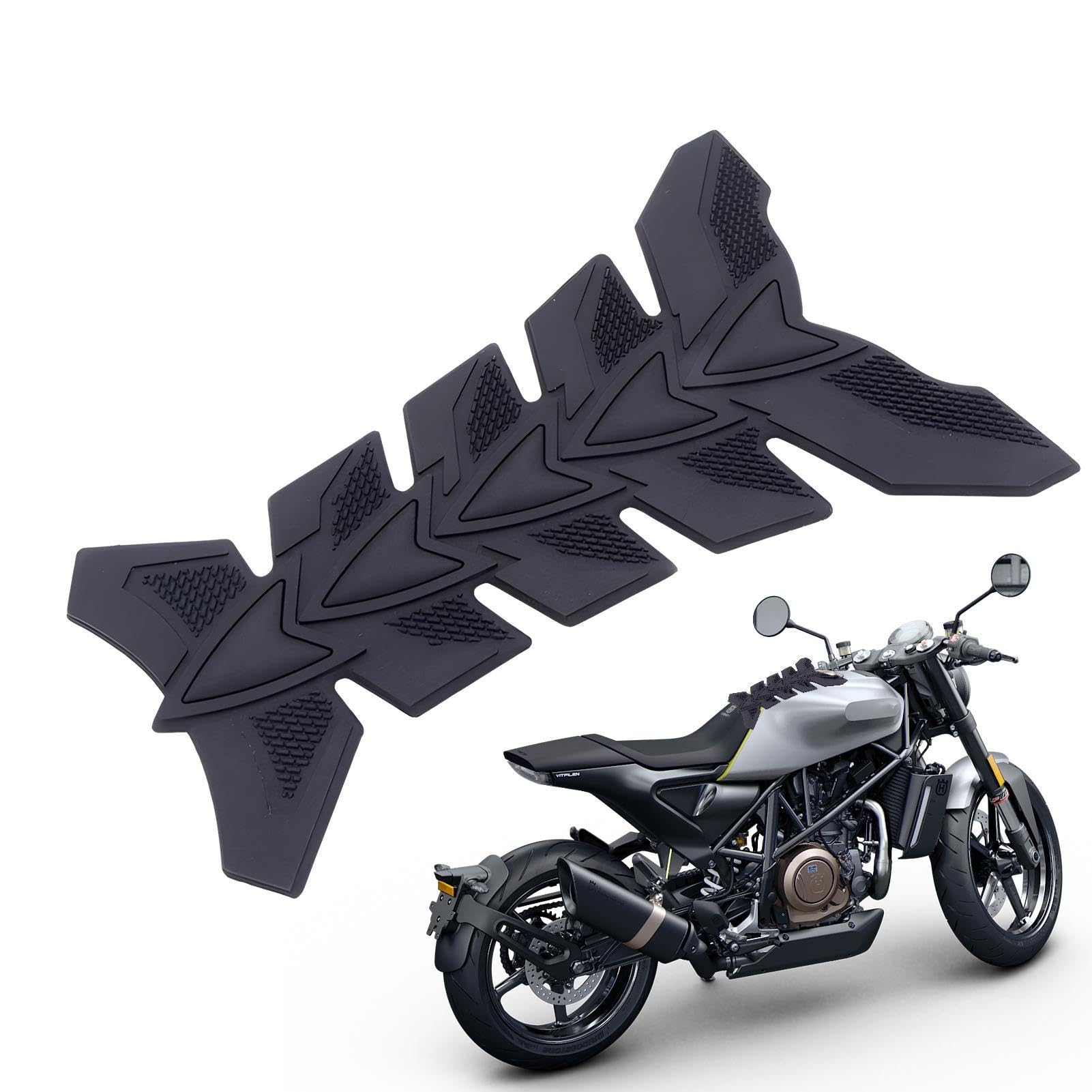 Yhsioaklo Motorrad-Tankaufkleber - 3D-Motorrad-Aufkleber mit Fischgrätenmuster,Selbstklebender Schutzaufkleber, Motorrad-Aufkleber, Fischgräten-Aufkleber von Yhsioaklo