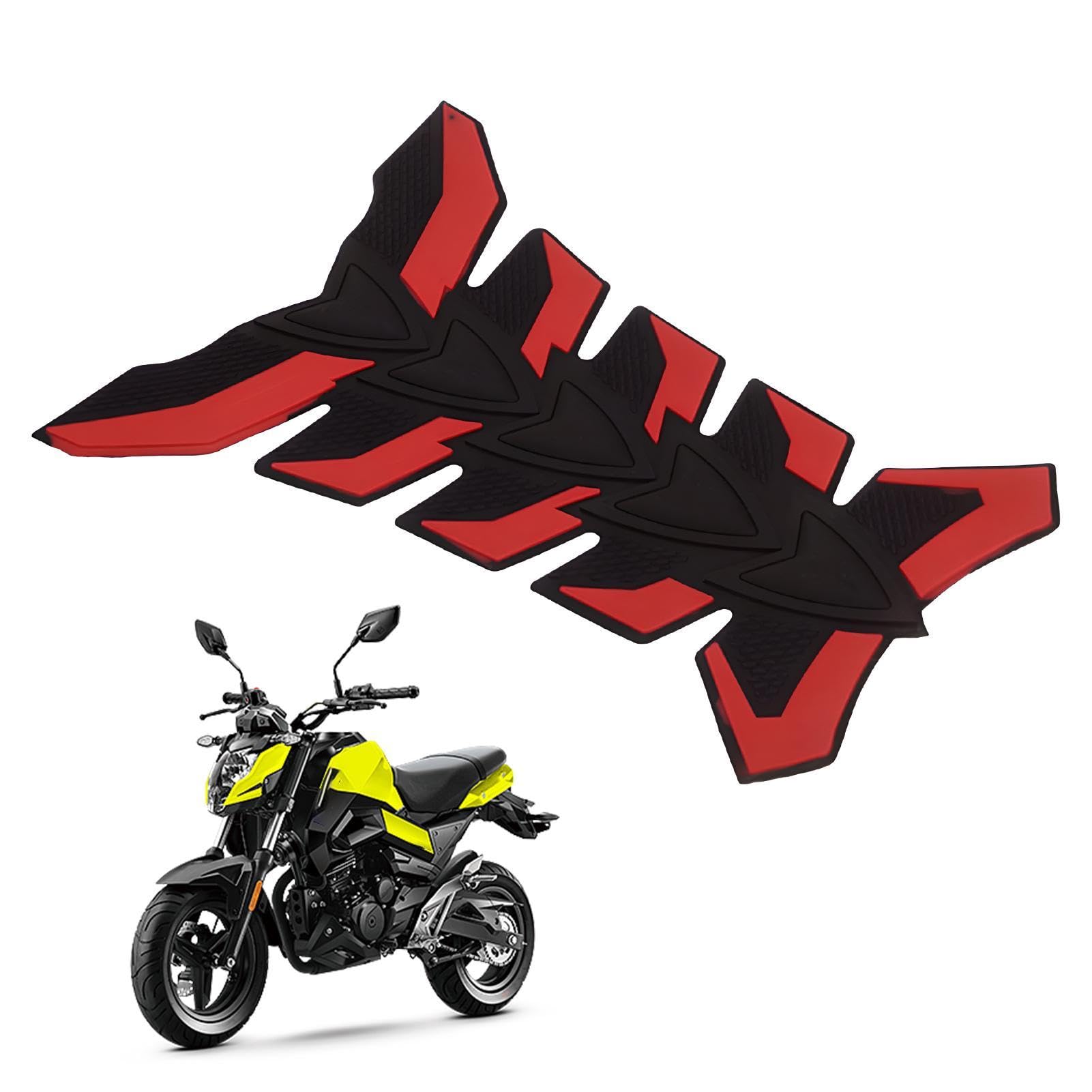 Yhsioaklo Motorrad Tankpad - 3D-Fischgrätenmuster-Autodekor-Außenaufkleber - Selbstklebende 3D-Motorrad-Aufkleber, Auto-Dekor-Außenaufkleber, Schutzaufkleber für Motorräder von Yhsioaklo