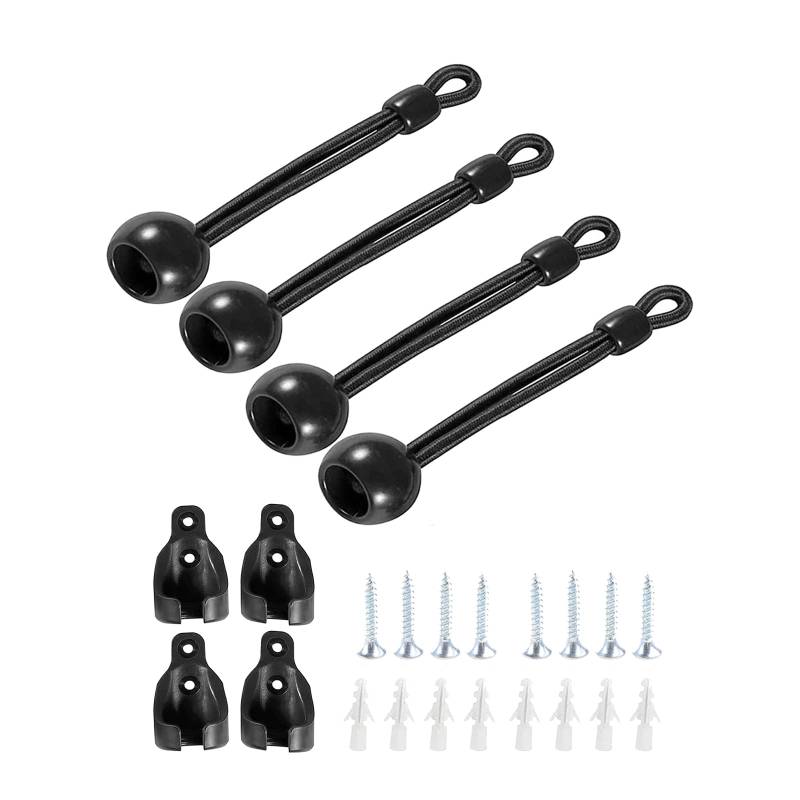 Universelle Ersatz Schatten Bungee Spannsets Für Außenbereiche Kabellose Außen/Innen Rollos (schwarz). Ersatz Schatten Bungee Zurr Sets Für Rollos Außenbereich von YiNLuax