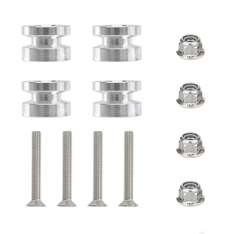 Schnellfreisetzungsmotorrad Schwanzkasten Basispads Aluminiumlegierung Gepäckträger Adapter 4 Pack von YiQinzcxg