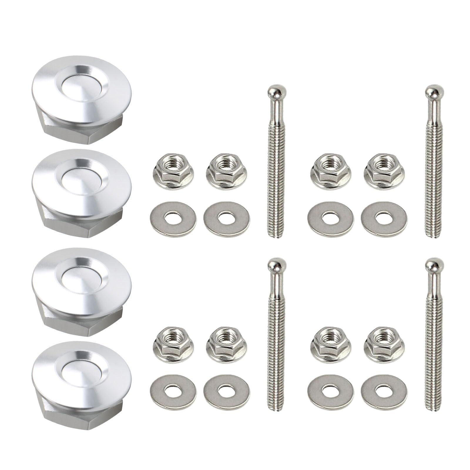 YiQinzcxg 4pcs Auto Stoßfänger Pin Stifte Schnelle Verbindungselemente Aluminium 25mm Lock Bonnet Lock Fahrzeugstifte von YiQinzcxg