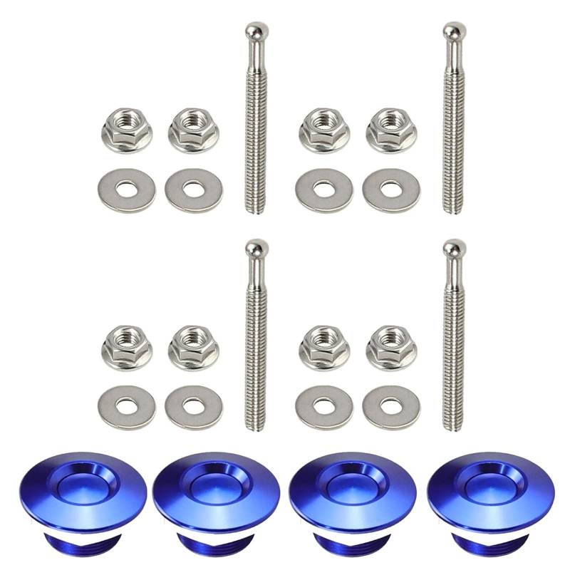 YiQinzcxg 4pcs Auto Stoßfänger Pin Stifte Schnelle Verbindungselemente Aluminium 25mm Lock Bonnet Lock Fahrzeugstifte von YiQinzcxg