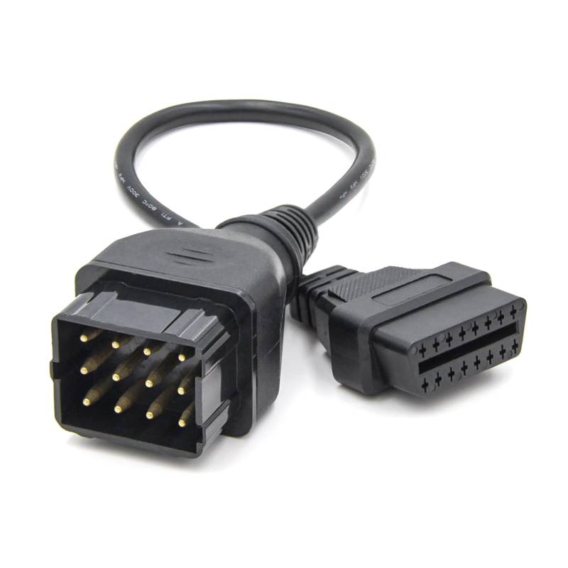 YiQinzcxg Heavy Duty 12Pin Bis 16 Pin Diagnostic Connector Cable Conversion Cord Für LKW Wartung Easy Stecker Und Spielen von YiQinzcxg