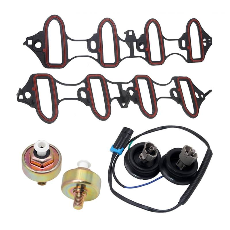 YiQinzcxg Industrielles Klopfsensor Set Mit Kabelbaumstecker Und Verteilerdichtung Motor Klopfsensor Set Mit Verkabelung 12601822 Für Autos von YiQinzcxg