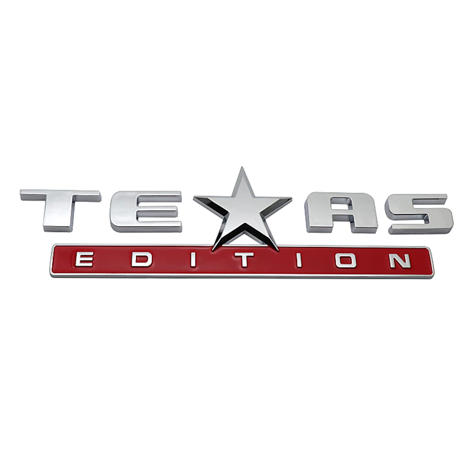 Yianyal Texas-Edition-Emblem, 3D-dekoratives Abzeichen – cooler ABS-Aufkleber für Kotflügel, Seitentür, stilvoller Aufkleber für Heckklappe, LKW, Tür, Auto von Yianyal