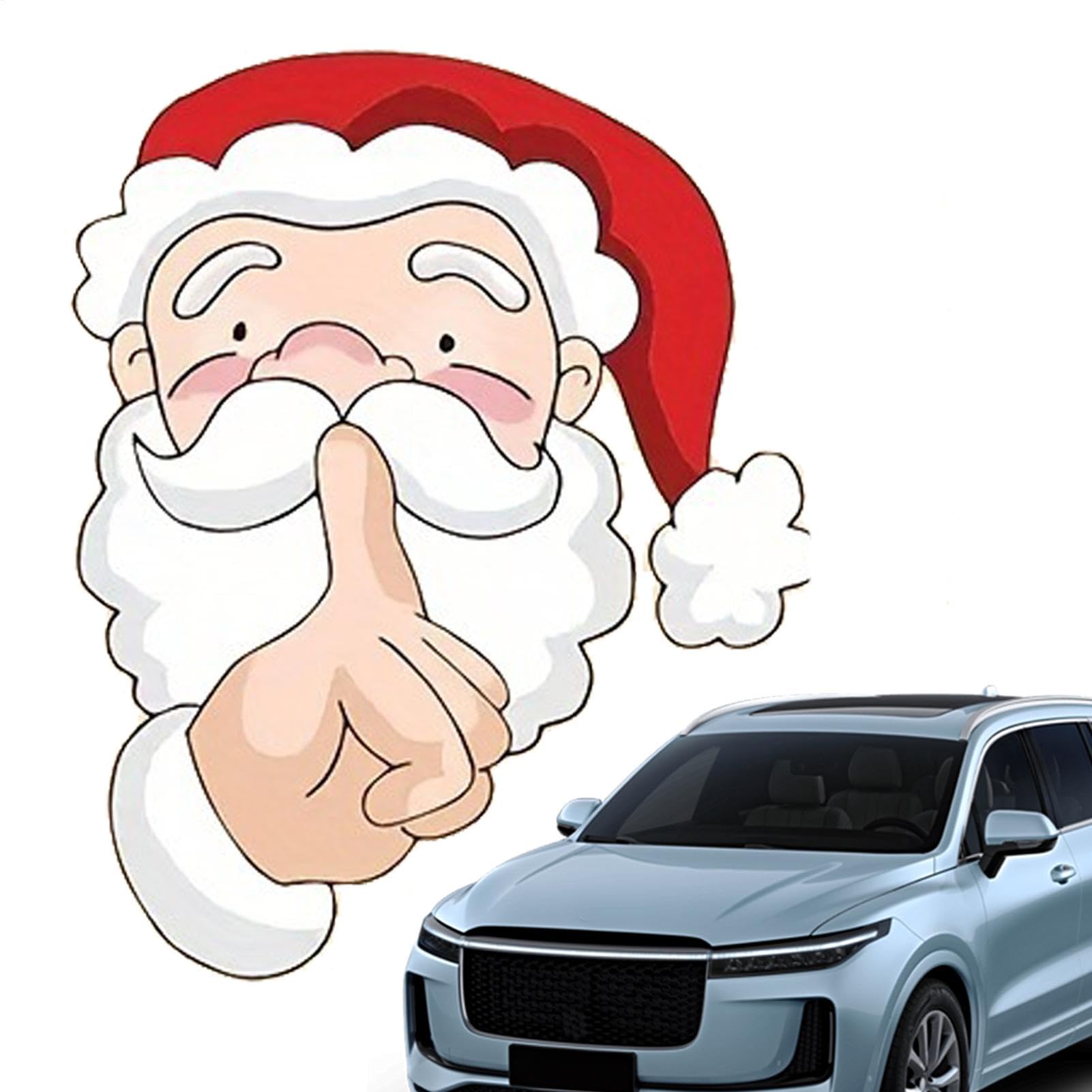 Yianyal Weihnachts-Autoaufkleber,Santa Autoaufkleber Autoaufkleber | Auto-, Auto-Aufkleber, lustiger Weihnachtsmann-Aufkleber, Auto-Fenster-Aufkleber, wasserfest von Yianyal