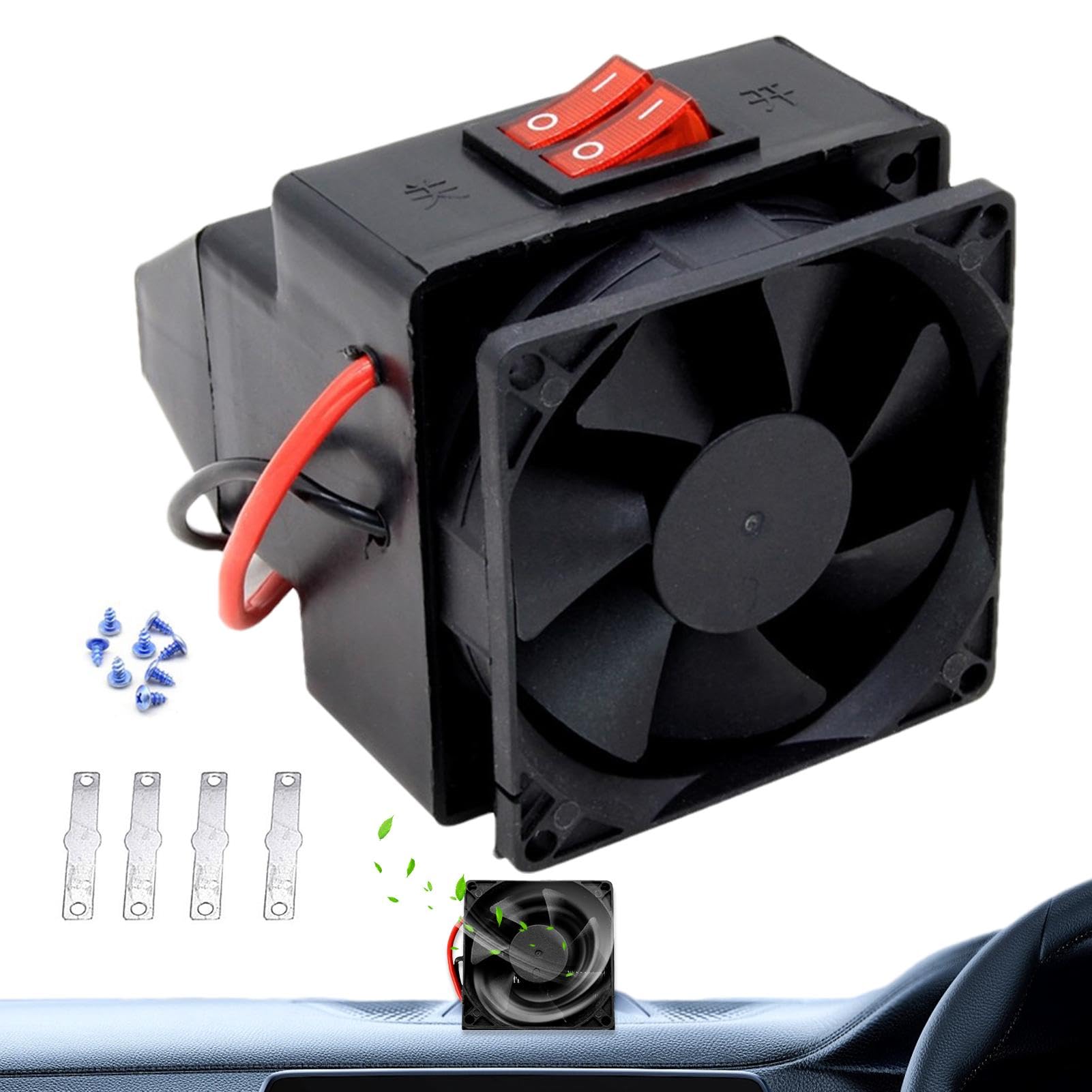 Yianyal Windschutzscheiben-Defogger und -Defroster – 300 W schnell aufheizender Auto-Windschutzscheiben-Defroster-Lüfter – schnelle Auto-Heizung, Entfroster, tragbarer Entnebelungsventilator, von Yianyal
