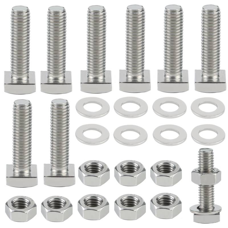 YiliYa 8 Nutsteine M8 x 30mm Kopf 13x13 Dachträger Relingträger T-Nut Adapter Nutensteine mit Muttern & Unterlegscheiben Dachbox Nutensteine für Dachträger Relingträger Dachbox von YiliYa