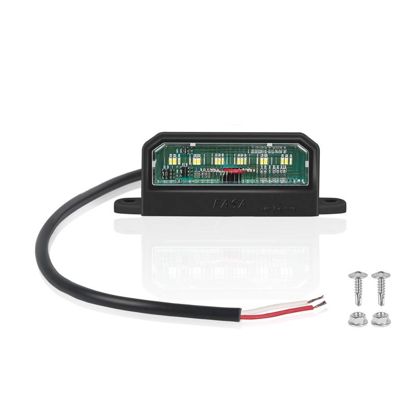 Yinaolan 1PC LED-Nummernschildbeleuchtung, 12 V/24 V, wasserdicht, 6 SMD-Auto-Heck-Kennzeichenlampen für Auto, Anhänger, LKW, Wohnwagen, Boot, Fahrzeug oder LKW von Yinaolan