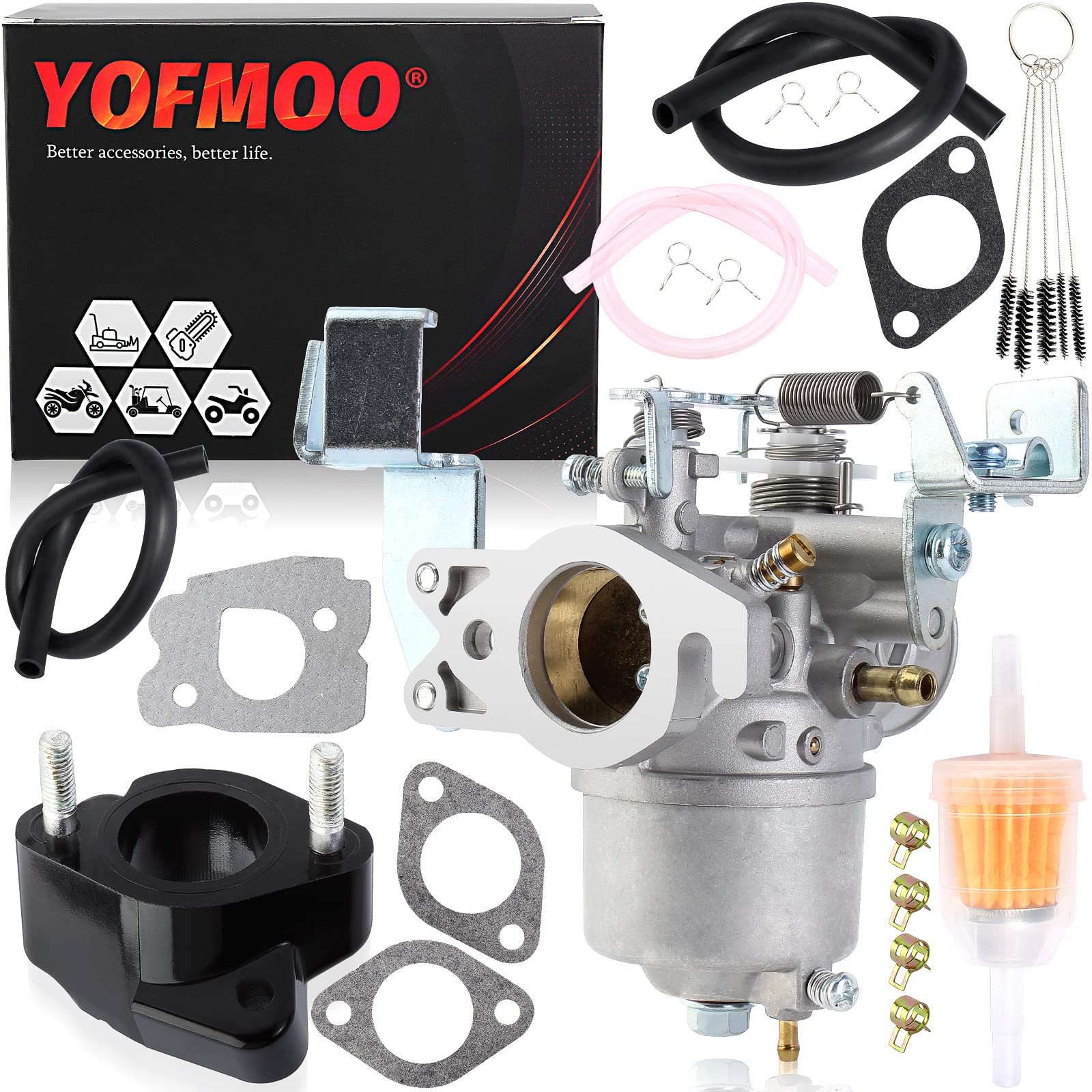 Yofmoo Vergaser kompatibel für Yamaha Golf Cart Gas Car G2 - G5 G8 G9 G11 4-Takt-Motor 1985-1995 Carb J38-14101-00 J38-14101-01 J38-14101-02 von Yingshop