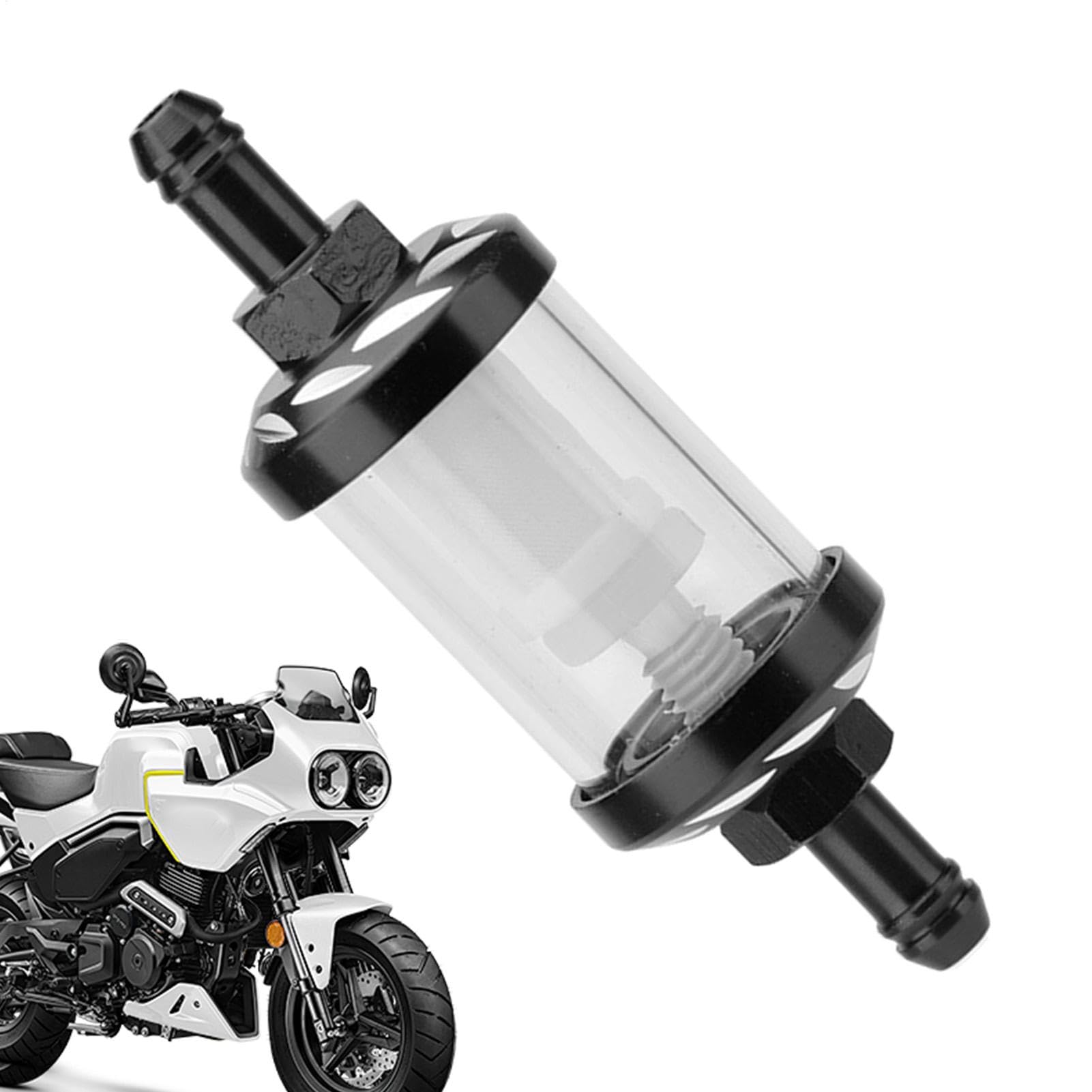 Yiurse Motorrad-Ölfilterbecher - Inline-Benzinfilter mit durchsichtigem Ölvolumen | Fahrzeugfilterbecher Ersatz, Ölfilter für Motorrad, ATV von Yiurse